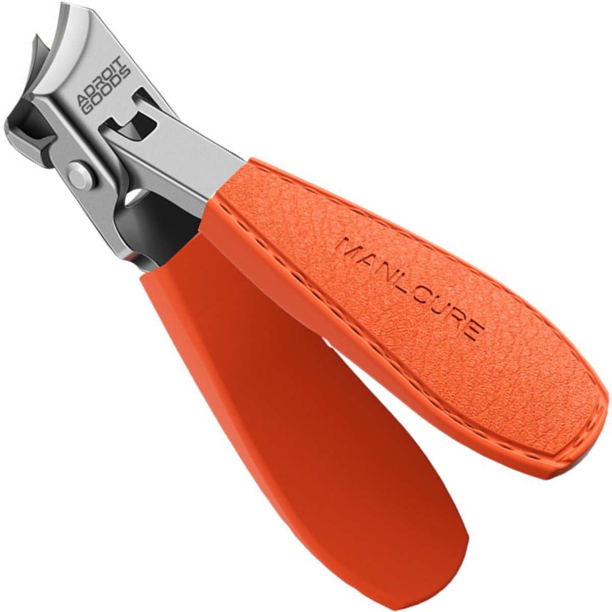 handnagelknipper met oranje grip en metalen knipmechanisme voor manicure gebruik