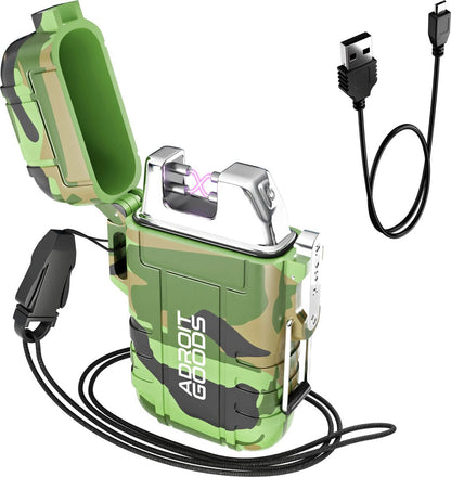militaire camouflagestijl elektronische aansteker met plasmaboog en oplaadkabel