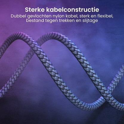 Dubbel gevlochten nylon kabel met sterke en flexibele constructie tegen slijtage en trekken