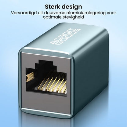 Compact metalen connector van duurzame aluminiumlegering met goudkleurige contactpinnen voor optimale stevigheid