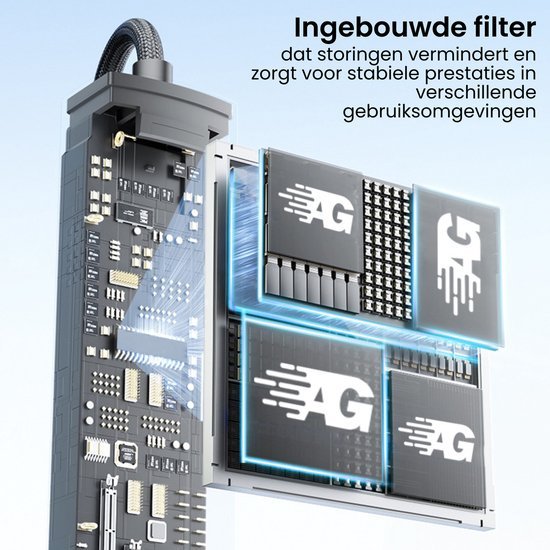 Gedetailleerde afbeelding van een elektronische module met ingebouwde filter voor stabiele prestaties